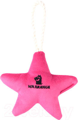 Игрушка для собак Mr. Kranch Звездочка с канатом и пищалкой / MKR80256