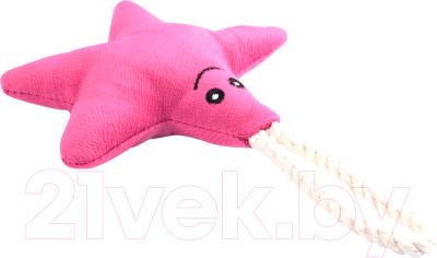 Игрушка для собак Mr. Kranch Звездочка с канатом и пищалкой / MKR80256