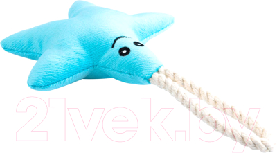 Игрушка для собак Mr. Kranch Звездочка с канатом и пищалкой / MKR80255