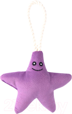 Игрушка для собак Mr. Kranch Звездочка с канатом и пищалкой / MKR80259 - фото