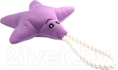 Игрушка для собак Mr. Kranch Звездочка с канатом и пищалкой / MKR80259