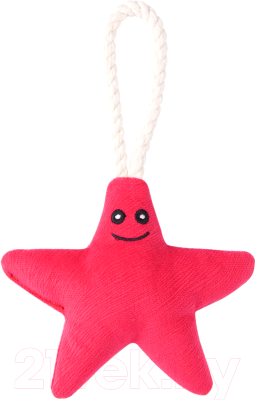 Игрушка для собак Mr. Kranch Звездочка с канатом и пищалкой / MKR80258 - фото