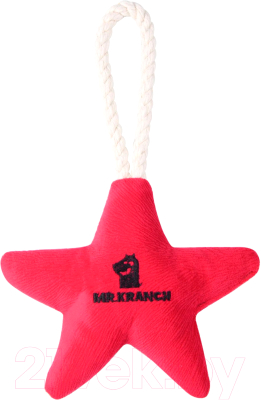 Игрушка для собак Mr. Kranch Звездочка с канатом и пищалкой / MKR80258