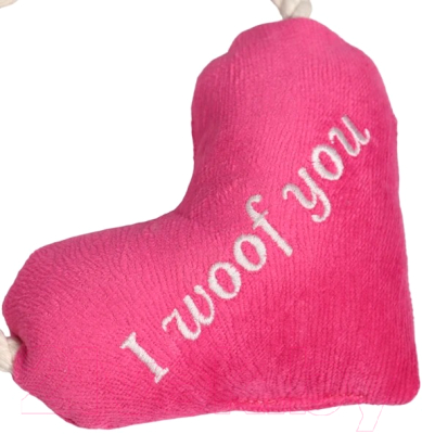 Игрушка для собак Mr. Kranch Сердечко с канатом и пищалкой / MKR80267