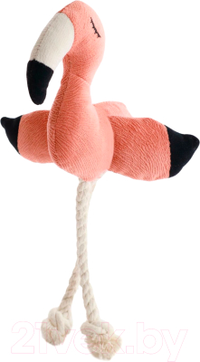 Игрушка для собак Mr. Kranch Фламинго с канатом и пищалкой / MKR80262