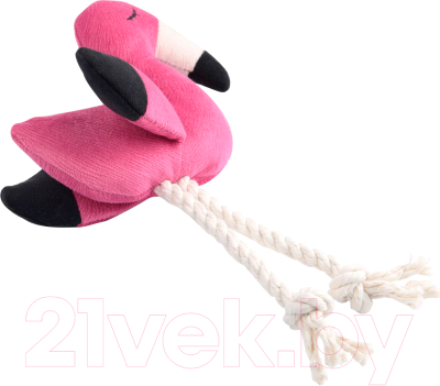 Игрушка для собак Mr. Kranch Фламинго с канатом и пищалкой / MKR80261