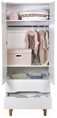 Шкаф Polini Kids Simple 3605 двухсекционный с ящиками / 0002752.163