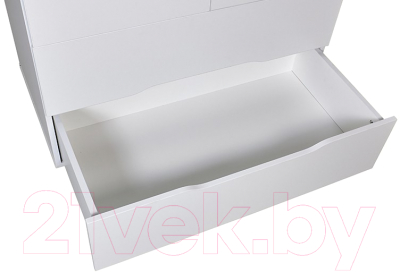 Шкаф Polini Kids Simple двухсекционный с ящиками 3610 / 0002753.163 (белый/дуб каменный)