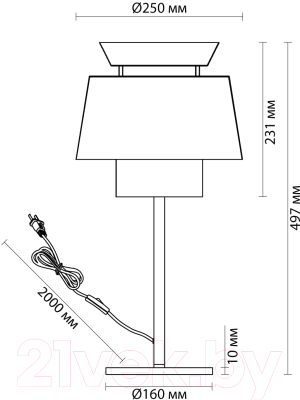 Прикроватная лампа Odeon Light Pendant 4992/1TA