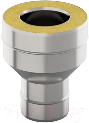 Переходник для дымохода UMKPRO Т/М-М ф 130х200 AISI 439/439 1.0мм/0.5мм тип-2 - фото