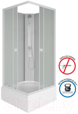 Душевая кабина Niagara Promo P80/26Q/MT/BK 80x80x195