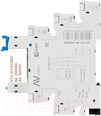 Реле промежуточное EKF Slim rps-23-1-60-rms230AC