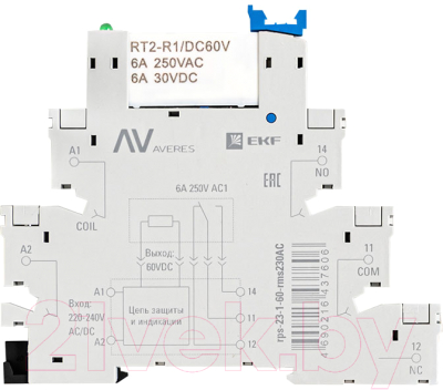 Реле промежуточное EKF Slim rps-23-1-60-rms230AC