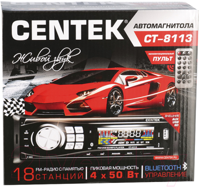 Бездисковая автомагнитола Centek СТ-8113