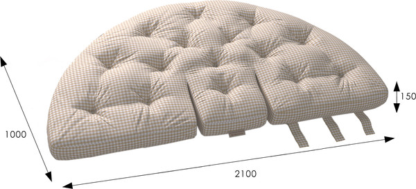 Бескаркасный пуф-трансформер Мебелик G