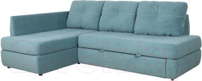 Диван угловой DiArt Сильвия Elax левый (велюр Магия 172) - фото