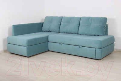 Диван угловой DiArt Сильвия Elax левый (велюр Магия 172)