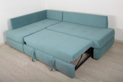 Диван угловой DiArt Сильвия Elax левый (велюр Магия 172)