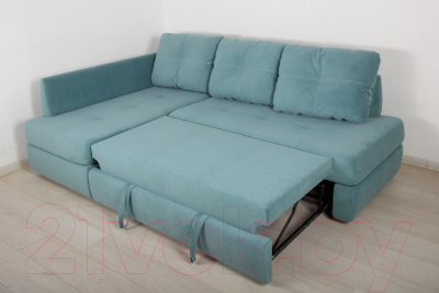 Диван угловой DiArt Сильвия Elax левый (велюр Магия 172)