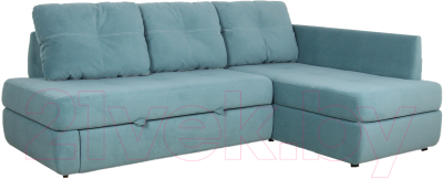 Диван угловой DiArt Сильвия Elax правый (велюр Магия 172) - фото