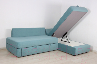 Диван угловой DiArt Сильвия Elax правый (велюр Магия 172)