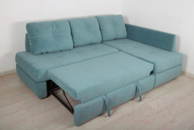 Диван угловой DiArt Сильвия Elax правый (велюр Магия 172)