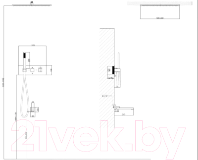 Душевая система со смесителем Abber Daheim AF8254