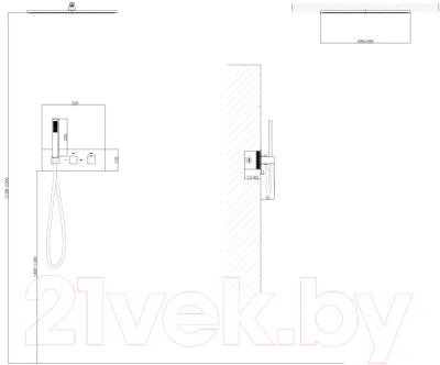Душевая система со смесителем Abber Daheim AF8255G