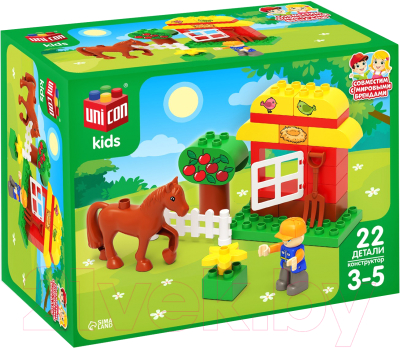 Конструктор Unicon Лошадка с домиком / 9468366 - фото