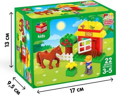 Конструктор Unicon Лошадка с домиком / 9468366