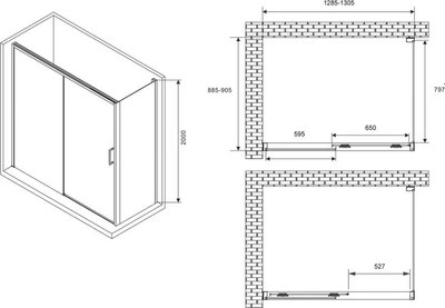 Душевой уголок Abber Komfort AG93130B-S92B
