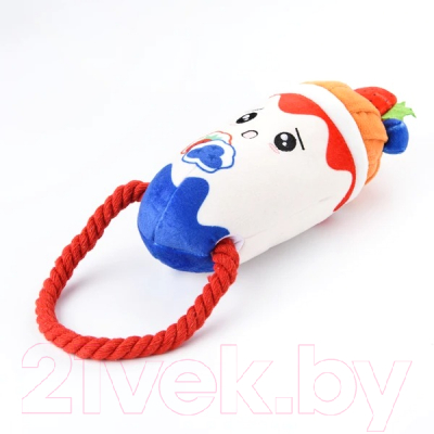 Игрушка для собак Mr. Kranch Йогурт с канатиком и пищалкой / MKR000580