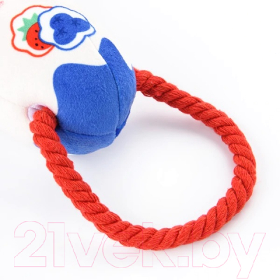 Игрушка для собак Mr. Kranch Йогурт с канатиком и пищалкой / MKR000580