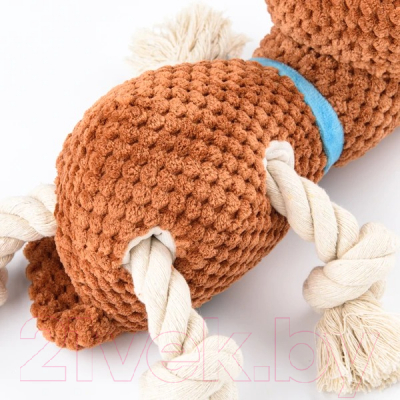 Игрушка для собак Mr. Kranch Собачка с канатиком и пищалкой / MKR000101