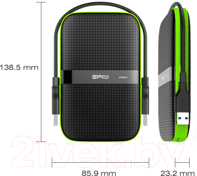 Внешний жесткий диск Silicon Power Armor A60 4TB (SP040TBPHDA60S3K)