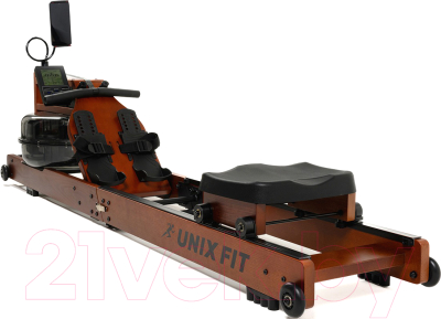 Гребной тренажер UNIX Fit Wood Rower Dark / RM9000PDW - фото