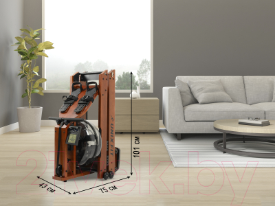 Гребной тренажер UNIX Fit Wood Rower Dark / RM9000PDW