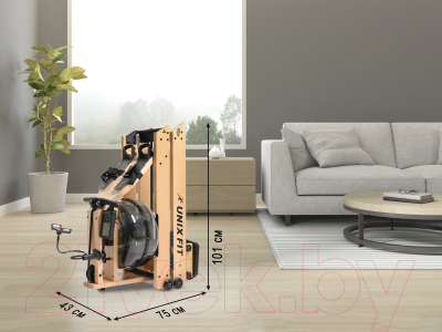 Гребной тренажер UNIX Fit Wood Rower Light / RM9000PLW