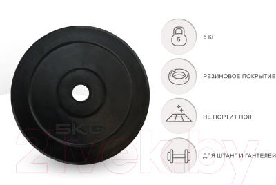 Диск для штанги UNIX Fit d25мм DU5000RUB