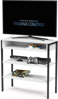 Стеллаж Mio Tesoro Mila Loft (белый/черный)