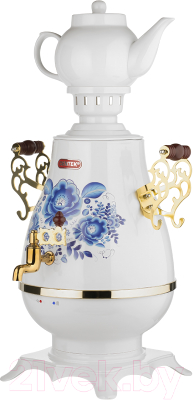Электросамовар Centek CT-0092 A (белый/рисунок/золото)