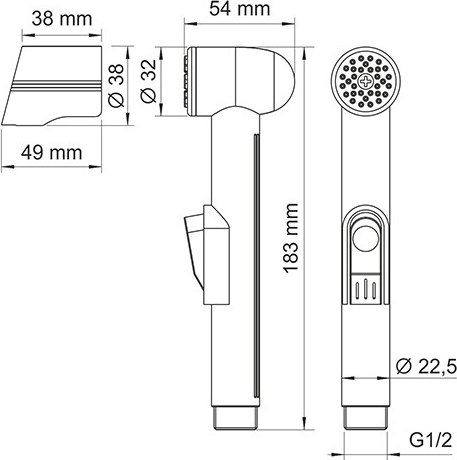 Лейка гигиенического душа Wasserkraft A092
