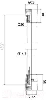 Душевой шланг IDDIS 04P15BCi19