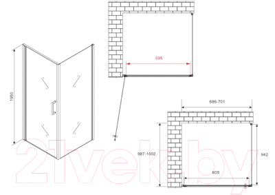 Душевой уголок Abber Sonnenstrand AG04070M-S100M