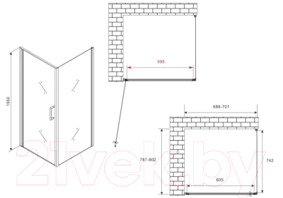 Душевой уголок Abber Sonnenstrand AG04070M-S80M