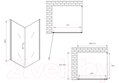 Душевой уголок Abber Sonnenstrand AG04070M-S85M