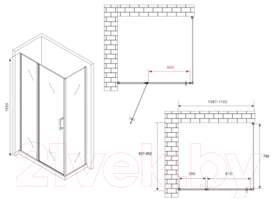 Душевой уголок Abber Sonnenstrand AG04110BS-S85B