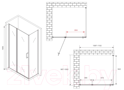 Душевой уголок Abber Sonnenstrand AG04110S-S100