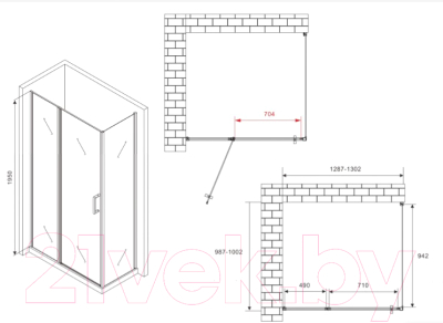 Душевой уголок Abber Sonnenstrand AG04130S-S100