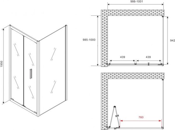 Душевой уголок Abber Sonnenstrand AG07100-S100